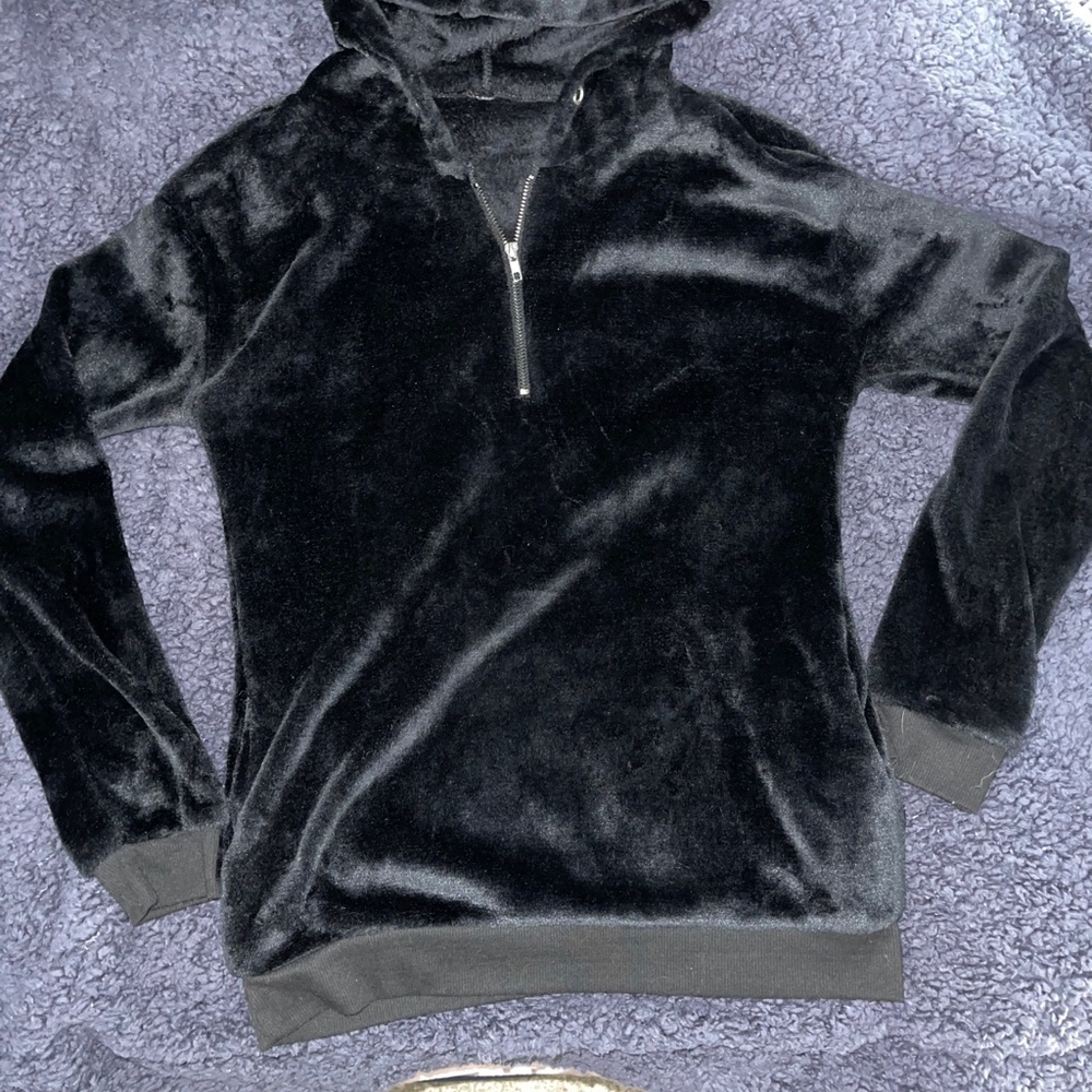 BLACK VELVET QUARTER ZIP!!!